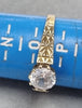 9ct Gold CZ Ring Size O1/2