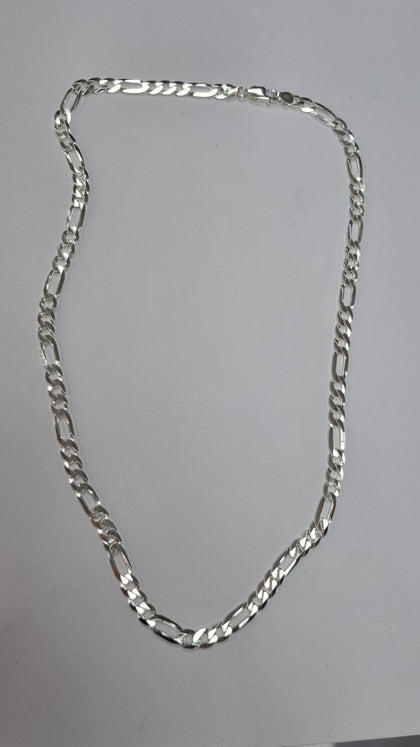 SILVER FIGARO CHAIN 22