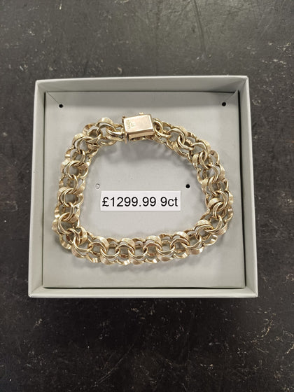 9ct Double Rolo Bracelet 26.44g