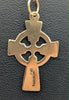 9CT 375 HALLMARKED IRISH CROSS ON LINK CHAIN, 16", 1.2G