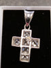 White 18k cross pendant