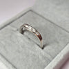 18ct White Gold Wishbone Ring size O 1/2