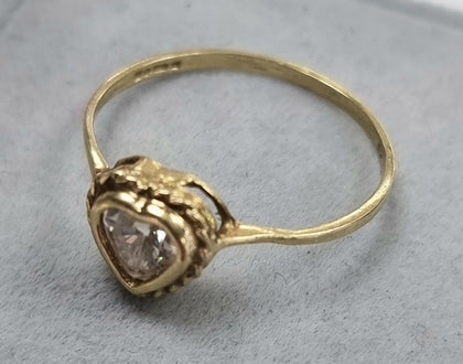 9ct Gold Heart Ring Size 