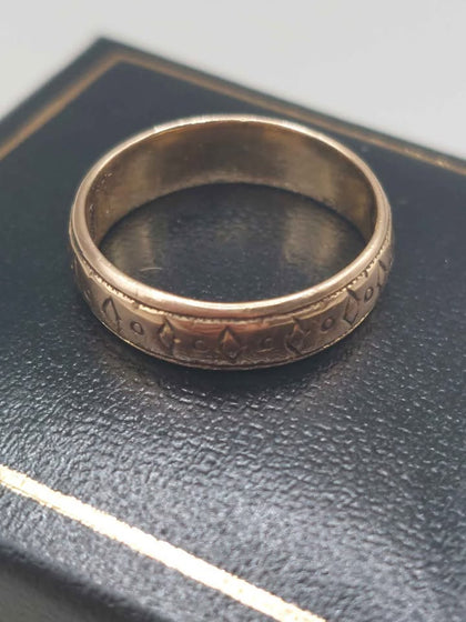 22K (916 Hallmarked & Tested), Gold Band Ring, Weight: 5.5G, Size: N