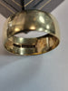 9ct Yellow Gold Wide Band Ring - Size R - 4.62g - Hallmarked