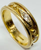 18ct yellow gold and diamond band ring size K