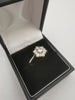 9CT Gold Daisy Cluster Ring, Cubic Zirconia Stones. 2.4Grams, Size: O - Boxed