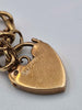 9ct Yellow Gold Charm Bracelet With Heart Clasp - 8" Long - 11.12 Grams