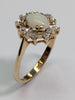 9ct Gold Diamond & Opal Ring - Size K 1/2