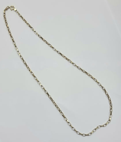 9ct Gold hoop chain 18