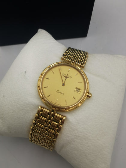 Vintage Longines Quartz Gold Plated (9K) Watch, Stainless Steel Back **SALE**