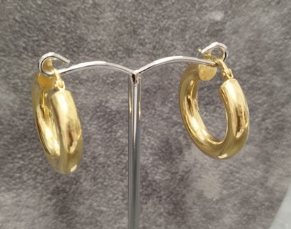 9ct Yellow Gold Hollow Hoop Earrings