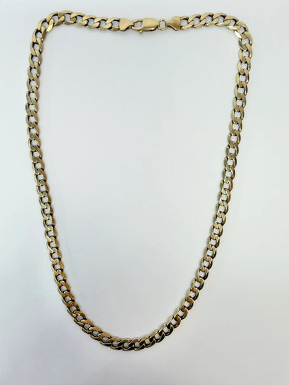 9ct Yellow Gold Curb Link Chain 21