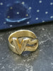 9CT Yellow Gold "V" Ring -  7.20 Grams - Size O