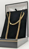 375 Hallmarked 9CT, Yellow Gold, Curbed Chain W/ Lobster Lock, 18", 12.32G, Boxed