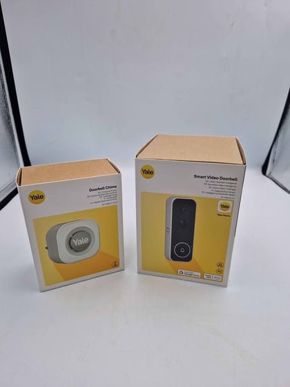 YALE Cordless Smart Hybrid Video Doorbell - White With Doorbell Chime *BRAND NEW*