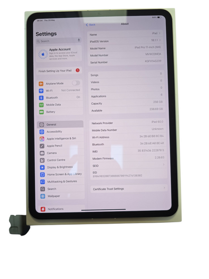 Apple Ipad Pro M4 11” (2024) 256gb Wifi+cell