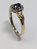 9ct Gold Diamond & Blue Stone Ring