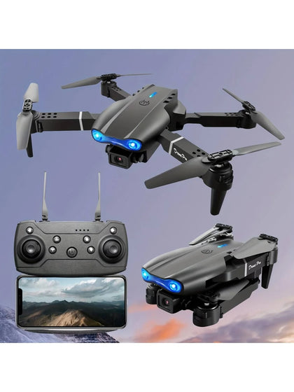 E99 Drone With Camera, Foldable RC Quadcopter Drone,Remote Control Drone Toys For Beginners Men's Gifts,Indoor And Outdoor Affordable UAV,Christmas.