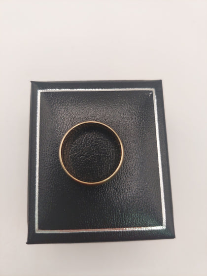 9k Gold wedding Band Ring 2.47G Hallmarked(375)&Tested Size O