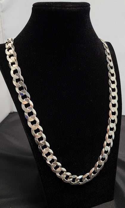 925 Sterling Silver Curb Link Chain - 26