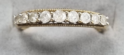 9ct Diamond Half Eternity Ring