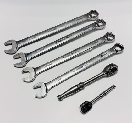 Snap-on Combination Wrench & Ratchet Set – Metric – 6 Piece