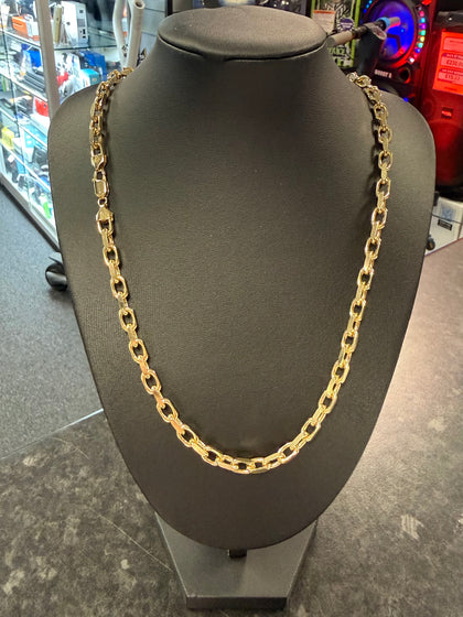 925 Silver Heavy Anchor Chain 22 Inch (Plated)