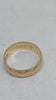 9ct Yellow Gold Patterned Ring - Size O - 2.77 Grams