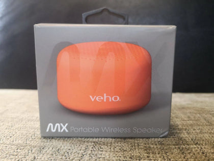 Veho Mx Bluetooth Speaker - Wireless - Travel - Garden - Orange.