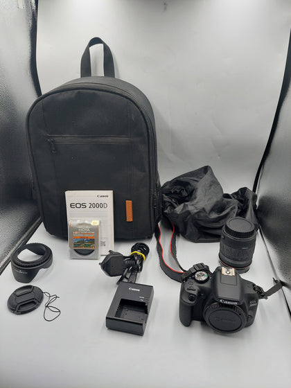 Canon EOS 2000D 24.1M + Sigma 18-200mm f/3.5-6.3 DC (Canon) With Bag and charger-7000 shutter count(7%)