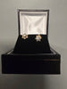 14ct Gold Earrings with White Stone 1.1G