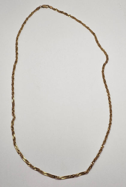 9ct Gold Twist Chain 22