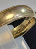 9ct Yellow Gold Band Ring with Patterned Edges - Size R - 4.35G