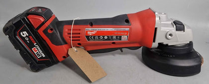 Milwaukee M18 18V Cordless Angle Grinder and 5.0Ah Battery