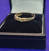 9ct Yellow Gold Ring  With Clear Stones - Size Q - 2.04G. Hallmarked