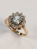 9ct Gold Clear Cz Ring Size M