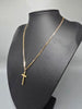 9ct Gold Chain with Cross Pendant 375 8.3G 18'' in Length