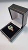 14ct Yellow Gold Ring With Green Sqaure Stone (Not Emerald) - Size N - 2.71 Grams