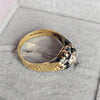 18ct Gold Diamond and Sapphire Ring size M