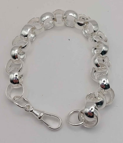 * BRAND NEW* 925 SILVER 29.9G BELCHER STYLE BRACLET 9''