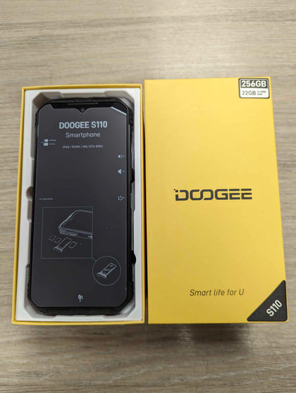 Doogee S110 Rugged Smartphone, 22GB, Android 13 Rugged Phone, 10800mAh Battery, 6.6” FHD+ 120Hz Screen, IP68 Waterproof.