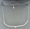 Silver Cubic Zirconia Fancy Drop Necklet **CHISHOLM HUNTER**