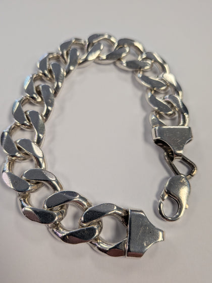 Heavy Silver Curb Bracelet