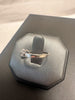 9ct White Gold Gemmed Ring - Size O