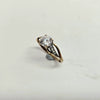 9ct Gold CZ Ring Size R