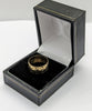 375 9CT HALLMARKED, BAND WITH FULL ENGRAVINGS, SIZE N/6.5, 4.3G, BOXED