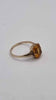 9ct Yellow Gold Ladies Ring With Brown Stone - Size N - 1.80 Grams