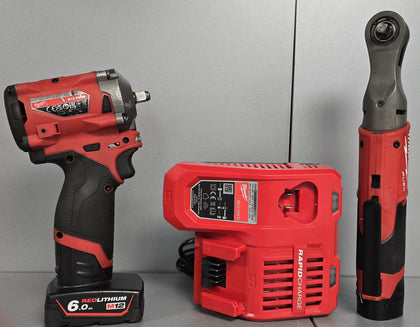 **Sale** Milwaukee M12 Fuel Impact Wrench and Ratchet Kit ** Unboxed **