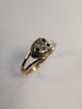 9ct Gold Black Stone & Diamond Ring Size M